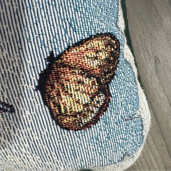 Decorative Embroidered Tapestry Pillow “May All Your Weeds Be Wildflowers” 12x8 - Picture 4 of 9